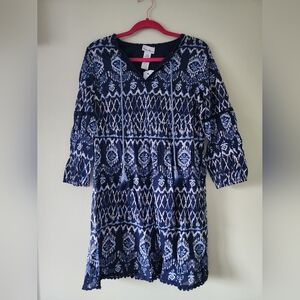 NWT Tommy Bahama Indigo Blue Patterned Coverup